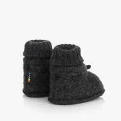 Grey Merino Wool Booties