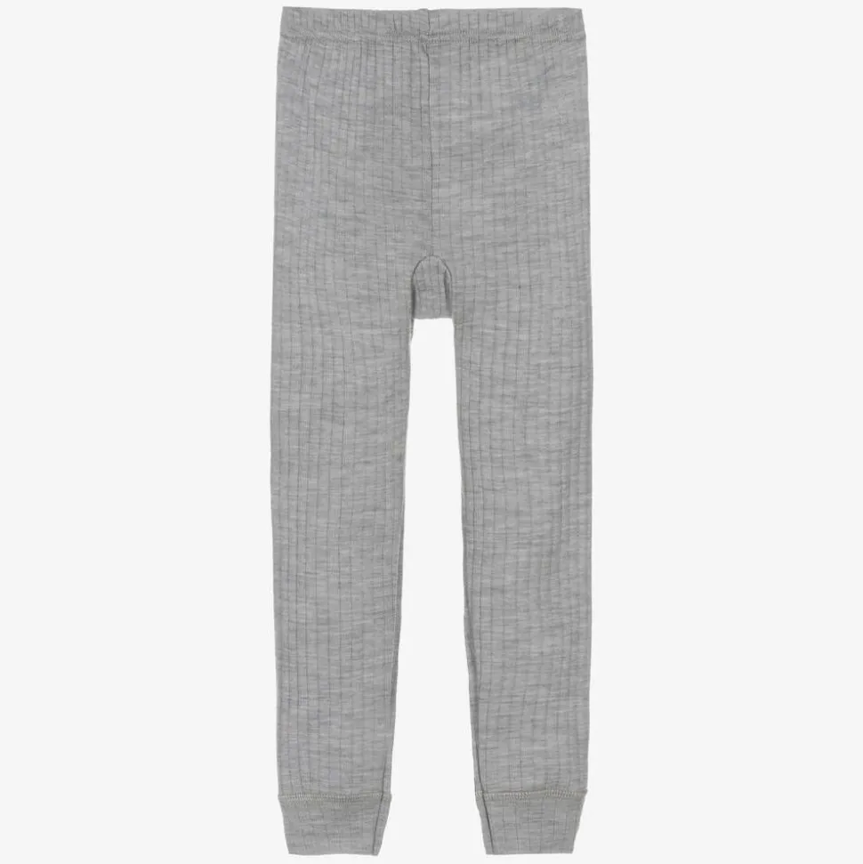 Grey Merino Wool Leggings