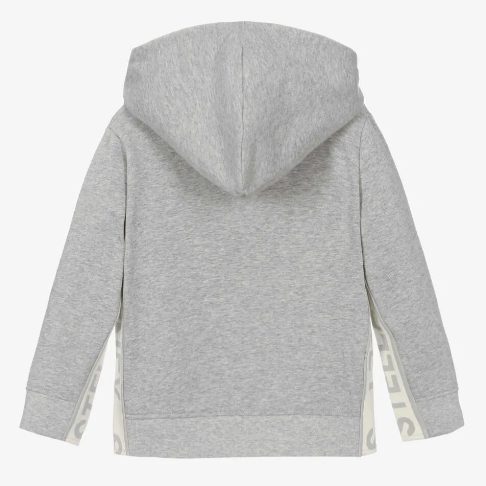 Grey Organic Cotton Zip-Up Top