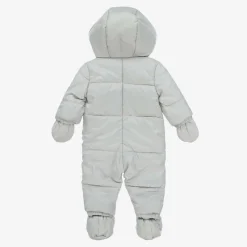 Grey Padded Baby Snowsuit