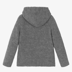 Grey Wool Fleece Hoodie