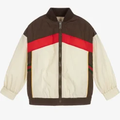 Ivory & Brown Track Jacket