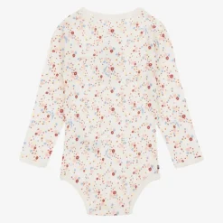 Ivory & Pink Cotton Baby Bodysuits (3 Pack)