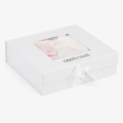 Ivory & Pink Cotton Monogram Babysuit Set