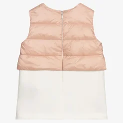 Ivory & Pink Down Padded Dress