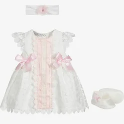 Ivory & Pink Dress Set
