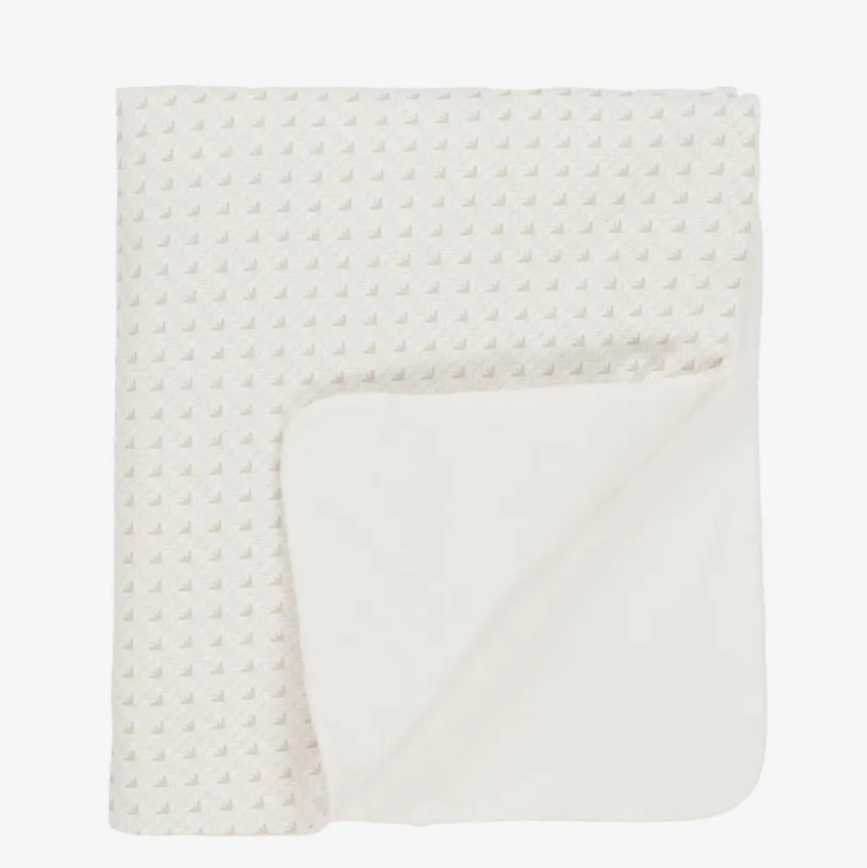 Ivory & Beige Cotton Padded Blanket (73cm)