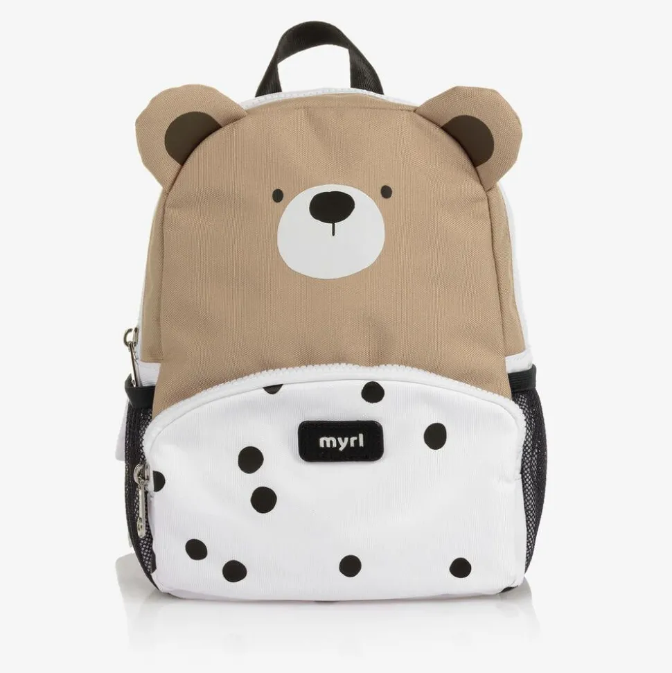Ivory & Beige Teddy Bear Backpack (26cm)