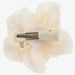 Ivory & Pink Hairclip (8cm)