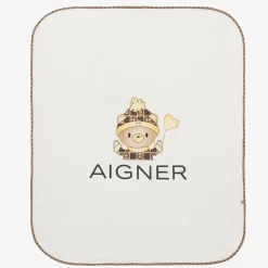 Ivory Bear Logo Pima Cotton Baby Blanket (90cm)