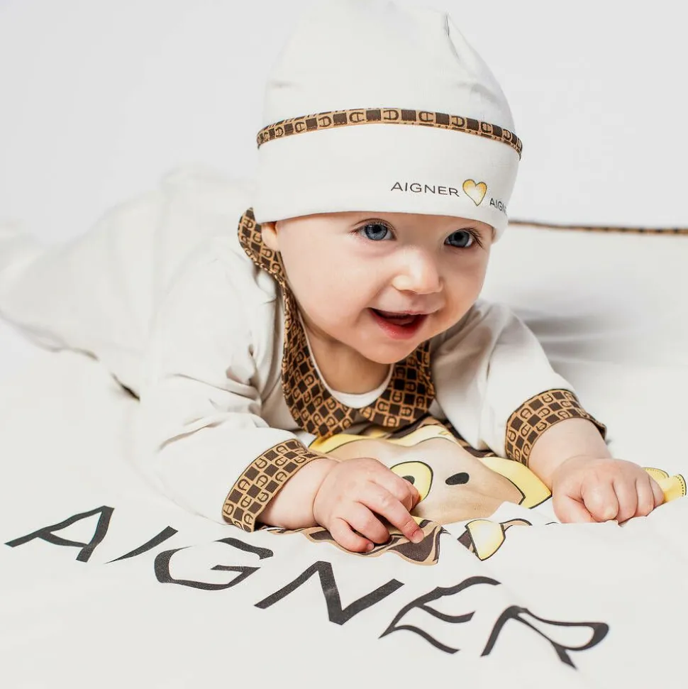 Ivory Bear Logo Pima Cotton Baby Blanket (90cm)