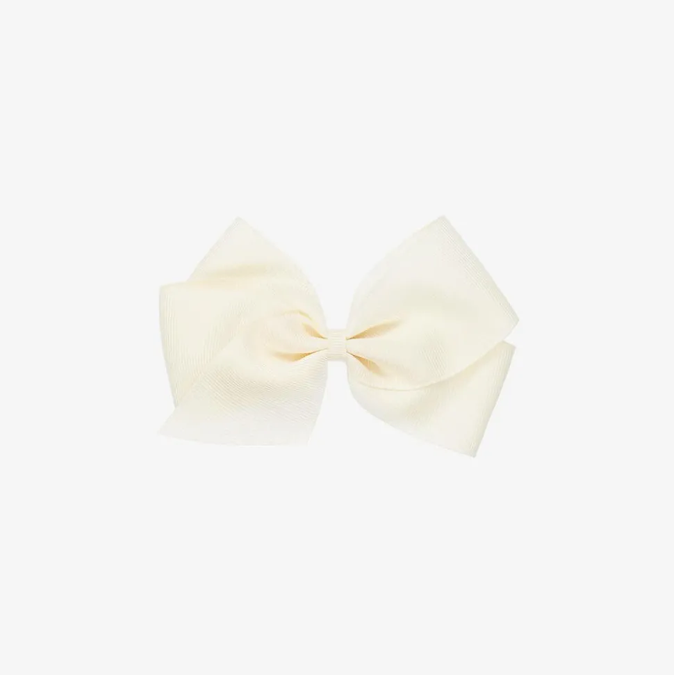 Ivory Bow Hair Clip (12cm)