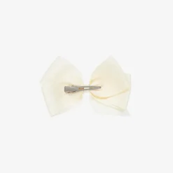 Ivory Bow Hair Clip (12cm)