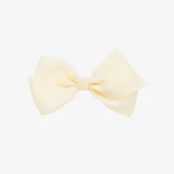 Ivory Bow Hair Clip (10cm)