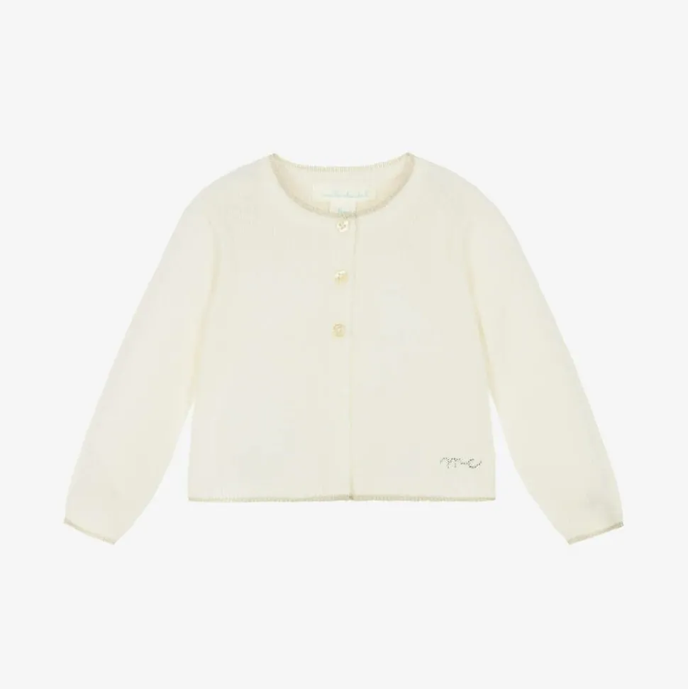 Ivory Cashmere Angel Wing Cardigan