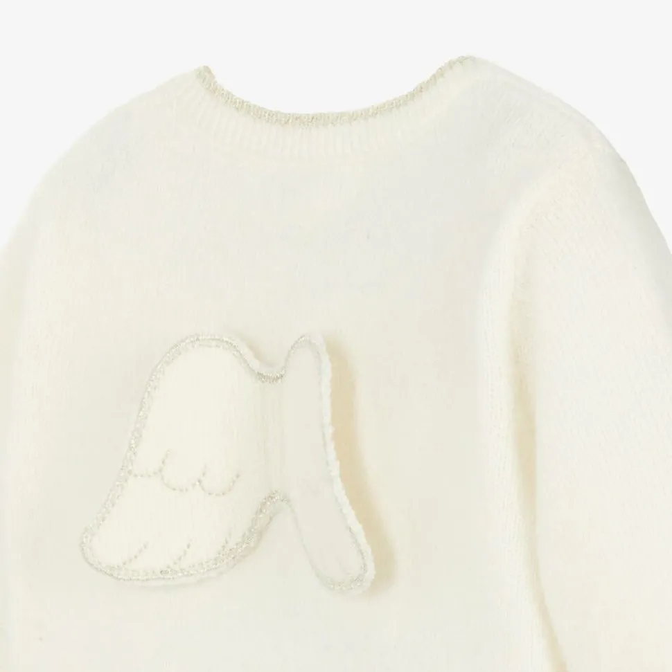 Ivory Cashmere Angel Wing Cardigan