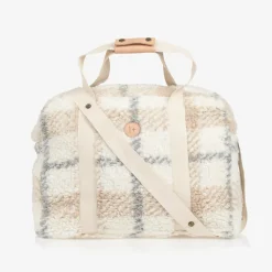 Ivory Check Sherpa Fleece Changing Bag (51cm)