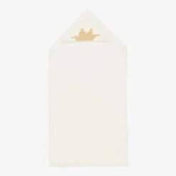 Ivory Cotton & Cashmere Hooded Blanket (95cm)