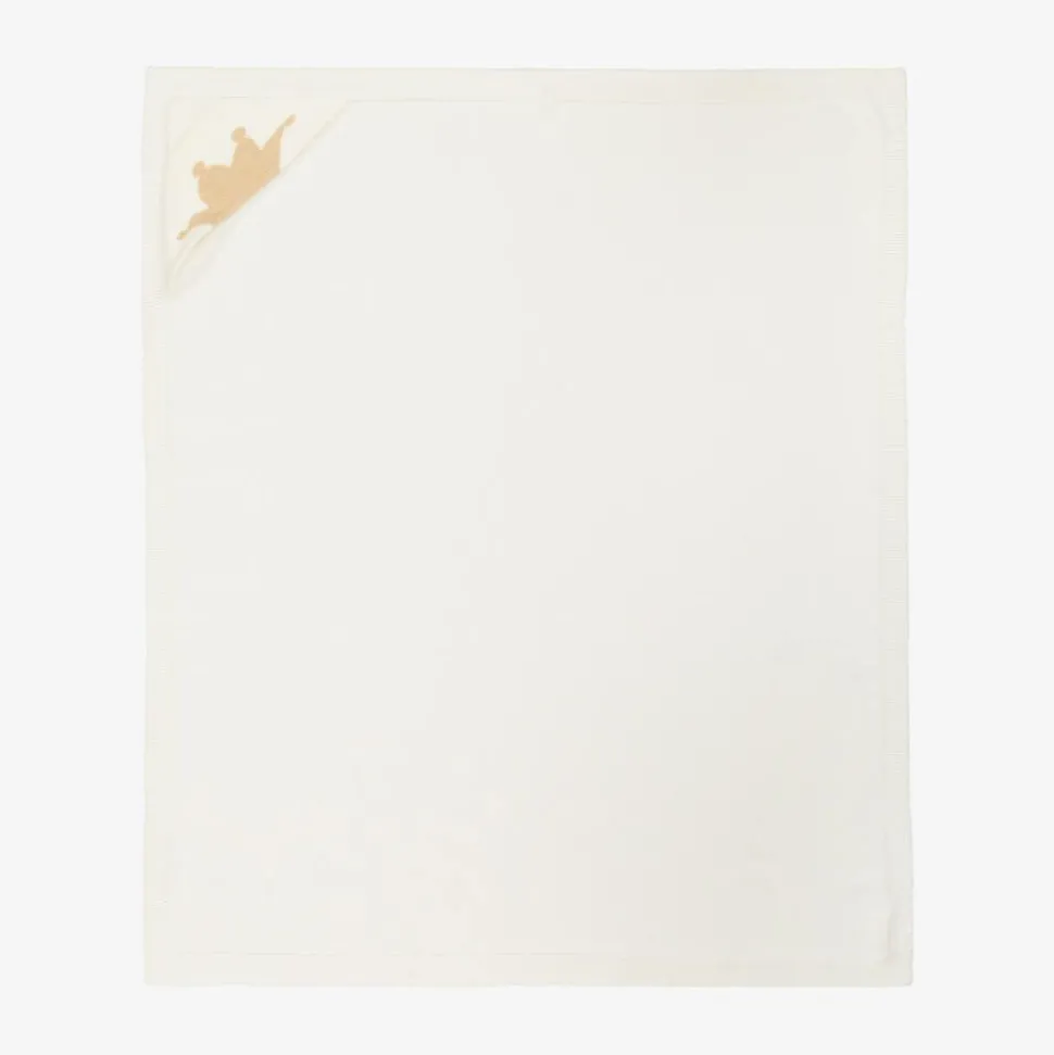 Ivory Cotton & Cashmere Hooded Blanket (95cm)