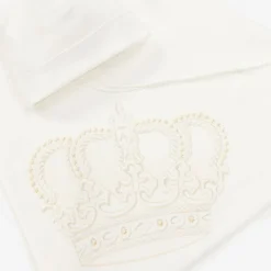 Ivory Cotton Blanket & Hat Gift Set