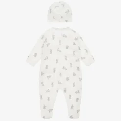Ivory Cotton Bunny Babygrow Set