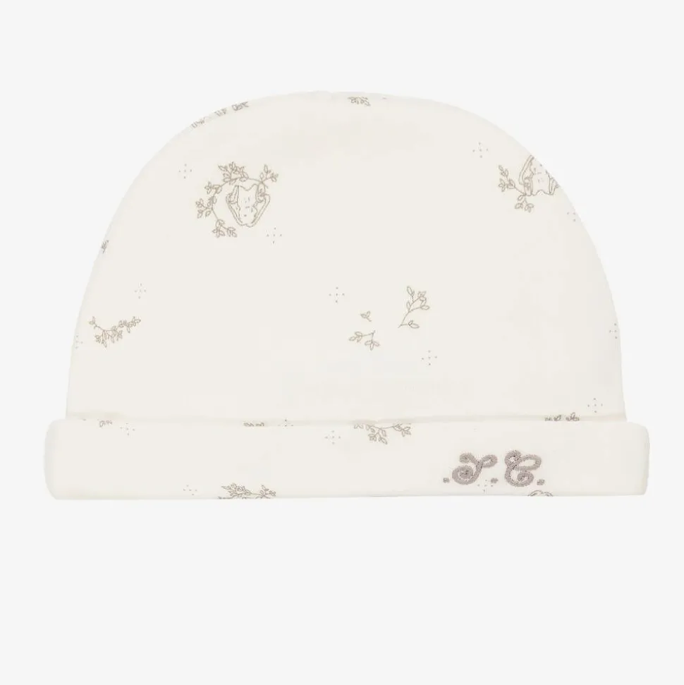 Ivory Cotton Bunny Hat