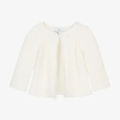 Ivory Cotton Knit Baby Cardigan