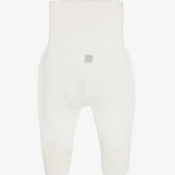 Ivory Cotton Knit Baby Trousers