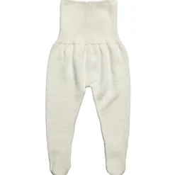 Ivory Cotton Knit Baby Trousers