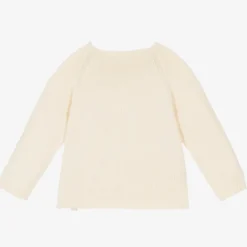 Ivory Cotton Knit Cardigan