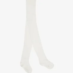 Ivory Cotton Knit Tights