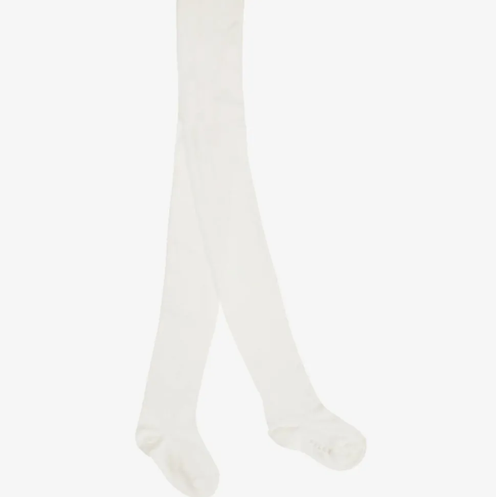 Ivory Cotton Knit Tights