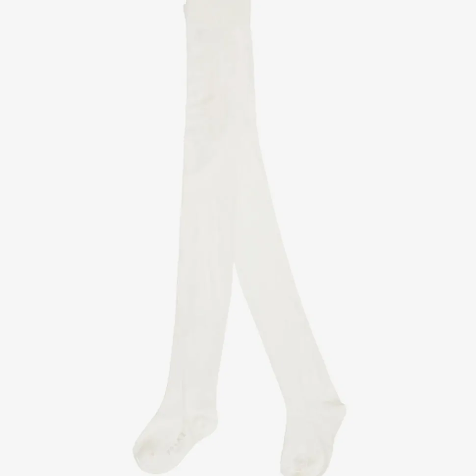 Ivory Cotton Knit Tights