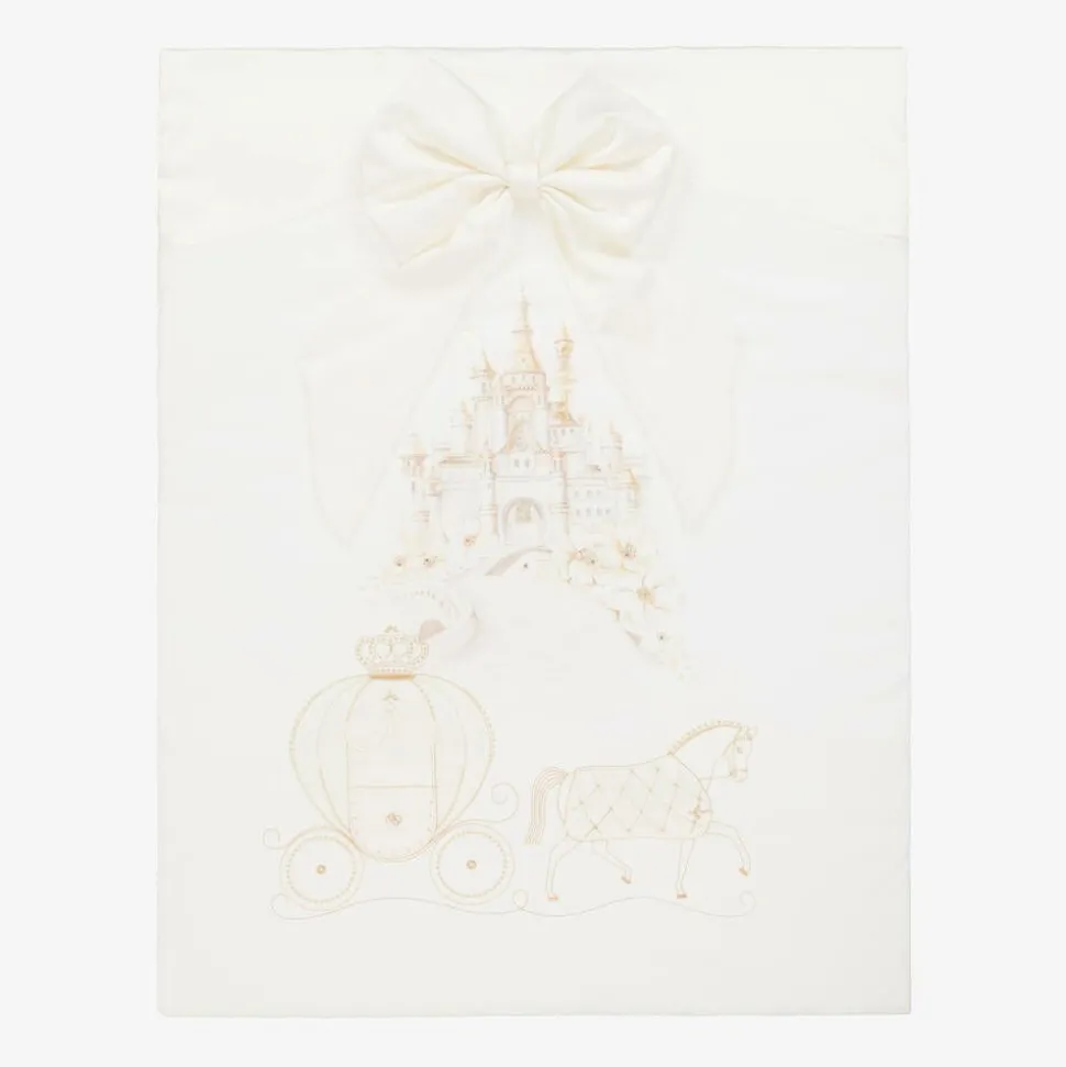 Ivory Cotton Padded Blanket (85cm)