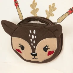 Ivory Cotton Reindeer Bag Sweatshirt