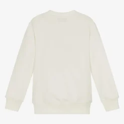 Ivory Cotton Teddy Bear Sweatshirt