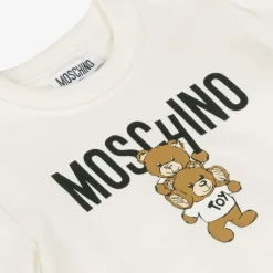 Ivory Cotton Teddy Bear Sweatshirt