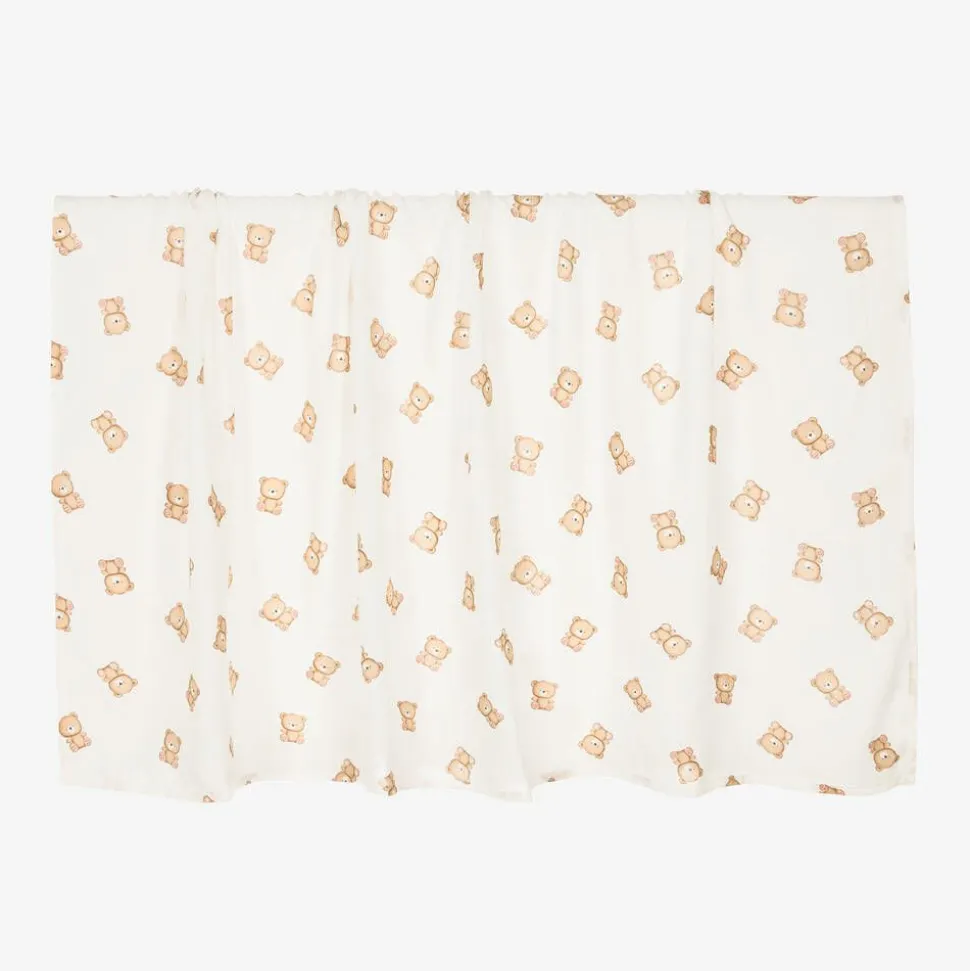 Ivory Cotton Teddy Bear Swaddle (114cm)