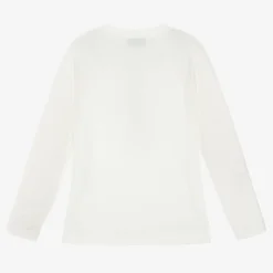 Ivory Cotton Tie Print Top