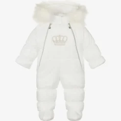 Ivory Crown Baby Snowsuit