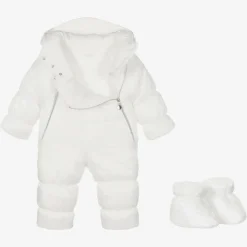 Ivory Crown Baby Snowsuit