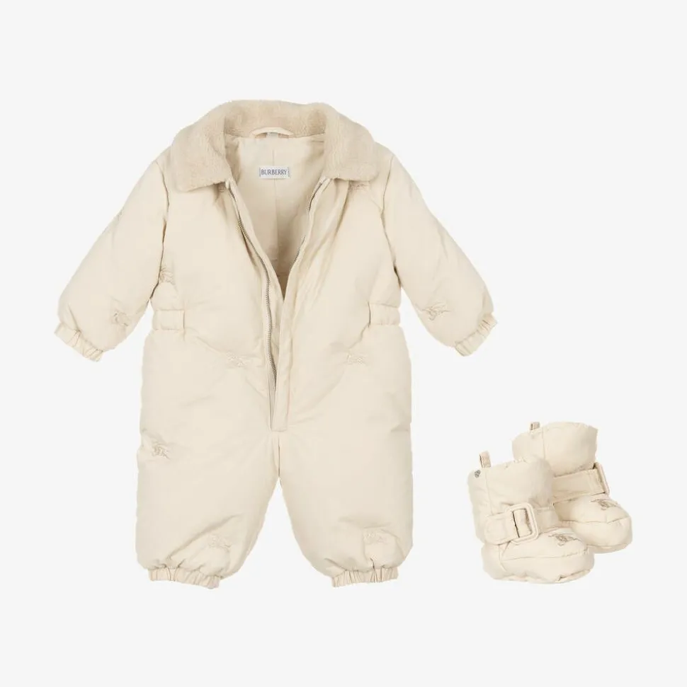 Ivory Down Padded Baby EKD Snowsuit