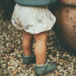Ivory Embroidered Cotton Bunny Shorts