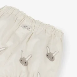 Ivory Embroidered Cotton Bunny Shorts