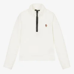 Ivory Fleece Zip-Up Top