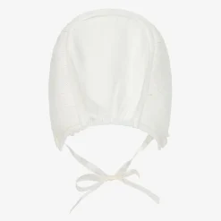 Ivory Hand-Smocked Bonnet
