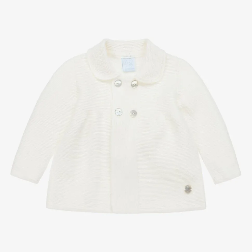Ivory Knitted Baby Cardigan