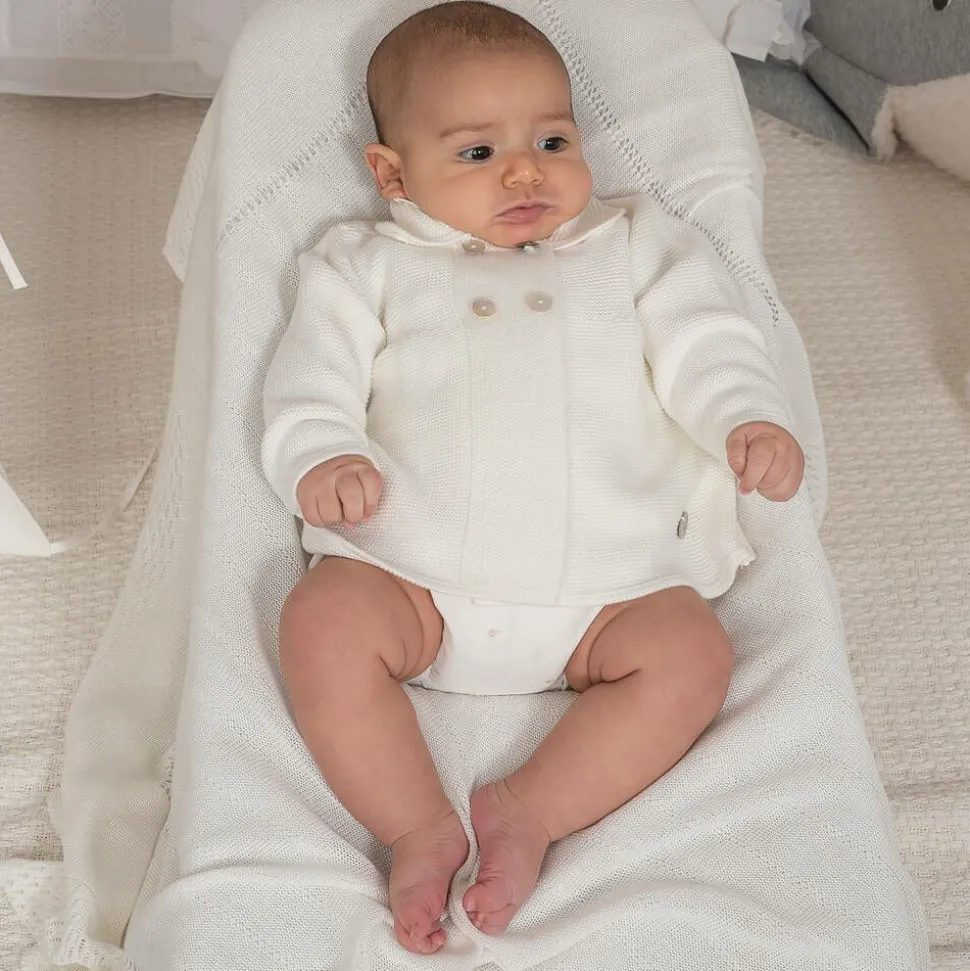 Ivory Knitted Baby Cardigan