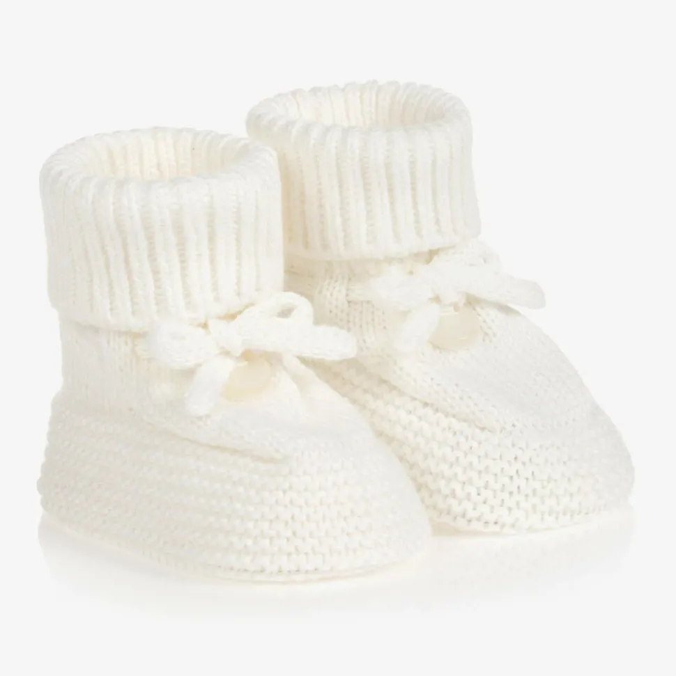 Ivory Knitted Booties