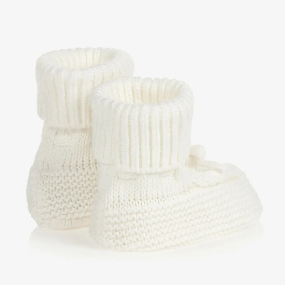 Ivory Knitted Booties